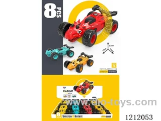 8PCS inertial stunt dinosaur car