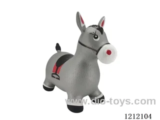 Flash music inflatable painted silver horse (including 3*1.5V battery)