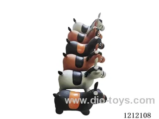 Flash music inflatable painted coffee horse (soft material) (including 3*1.5V battery)