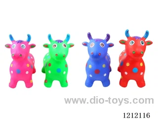 Flash music inflatable painted cartoon cow (including 3*1.5V battery)