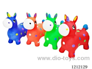 Flash music inflatable painted cartoon unicorn (including 3*1.5V battery)