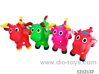Flash music inflatable painted corner cattle (including 3*1.5V battery)