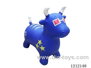 Inflatable painted glasses cow