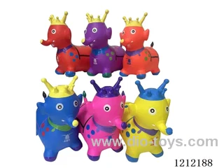 Flash music inflatable painted Crown Elephant (including 3*1.5V battery)