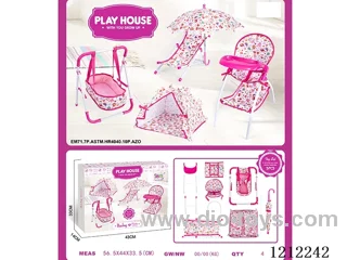 Set of 5 (cradle+beach chair+umbrella+new dining chair+tent)