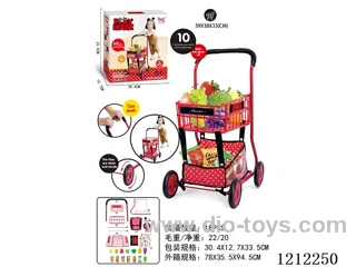 Supermarket shopping trolley (EVA wheel)+fruit snack bag