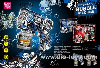 Automatic bubble gun toy in color box