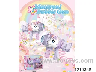 Unicorn automatic bubble gun with light 2-color mixed