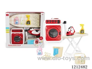 Electric light and sound washing machine+iron set (3+3*AA not included)
