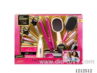 Hairdressing set+lighting and sound (13PCS)(2*AAA not included)
