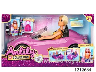 11.5-inch solid body Barbie +car(brown skin)