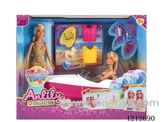 11.5-inch solid body Barbie speedboats(brown skin)