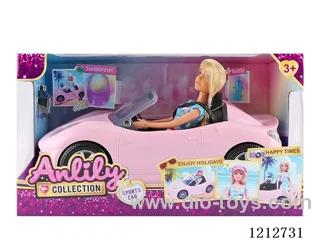 11.5-inch solid body Barbie +car(brown skin)