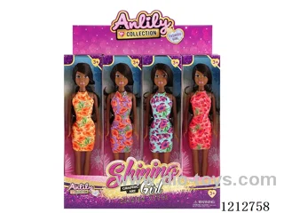11.5-inch solid body Barbie (dark skin)12PCS