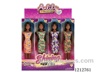 11.5-inch solid body Barbie (dark skin)12PCS