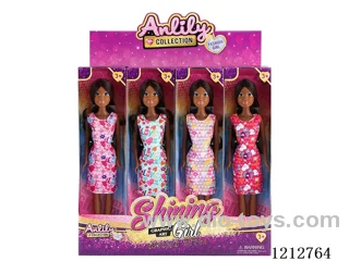 11.5-inch solid body Barbie (dark skin)12PCS