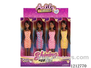 11.5-inch solid body Barbie (dark skin)12PCS