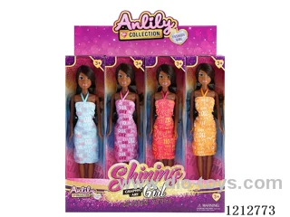 11.5-inch solid body Barbie (dark skin)12PCS