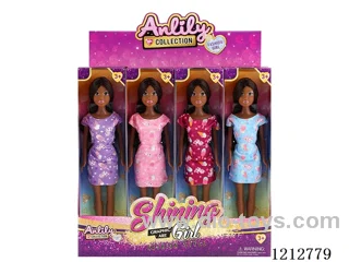 11.5-inch solid body Barbie (dark skin)12PCS