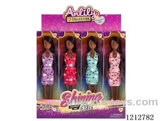 11.5-inch solid body Barbie (dark skin)12PCS