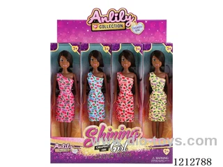 11.5-inch solid body Barbie (dark skin)12PCS