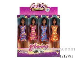 11.5-inch solid body Barbie (dark skin)12PCS