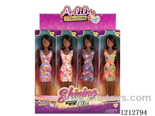 11.5-inch solid body Barbie (dark skin)12PCS