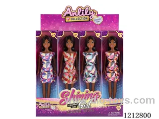 11.5-inch solid body Barbie (dark skin)12PCS