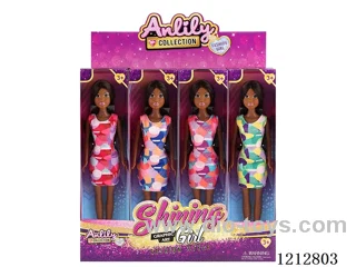 11.5-inch solid body Barbie (dark skin)12PCS