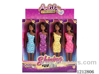 11.5-inch solid body Barbie (dark skin)12PCS