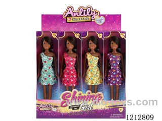 11.5-inch solid body Barbie (dark skin)12PCS