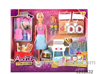11.5-inch solid body Barbie Barbecue Set(brown skin)