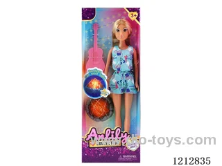 11.5-inch solid body Barbie (brown skin) included 2*AG13