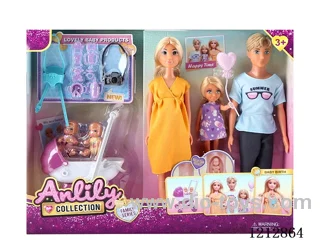 11.5 inch solid body maternity doll(brown skin)