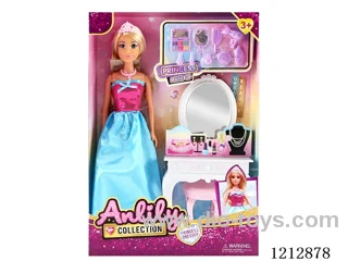 11.5-inch solid body Barbie Dresser Set(brown skin)