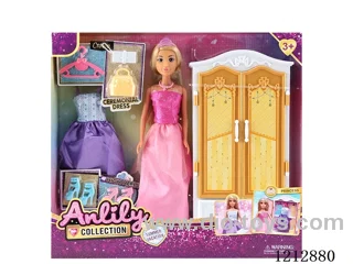 11.5-inch solid body Barbie Princess Closet(brown skin)