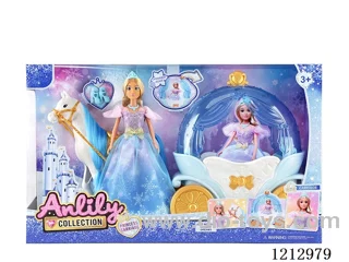 11.5-inch solid body Barbie carriages(brown skin)