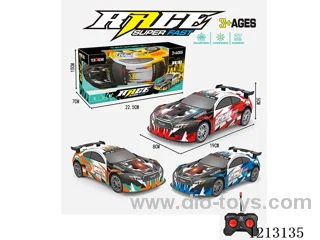 PVC car shell 4ch rc car (with light) does not include battery.
