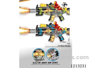B/O gun with spray//light/gun sound/action/strap (2-color mix)