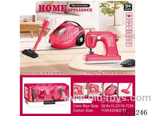 Small Appliances Combo - Sewing Machine: Lights/Analog Motion; Vacuum Cleaner: Lights/Rotating-Not Included 2*AA+2*AA