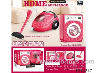 Small Appliance Set-Vacuum Cleaner: light/spinning; Washing Machine: light/sound/spinning-not included 2*AA+2*AA