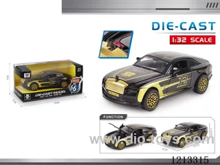 1:32 Alloy Cars - Black Gold Edition - Rolls Royce - 3 door pull back (1PCS)