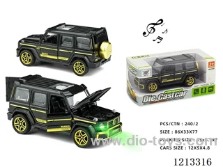 1:32 Alloy Cars-Turquoise Big G-Five open doors W L/M - pull back (1PCS)（included 3*AG3）