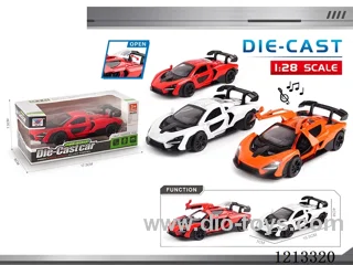 1:28 Alloy Cars - Senna - W L/M -3 doors open - pull back (1PCS)（included 3*AG3）