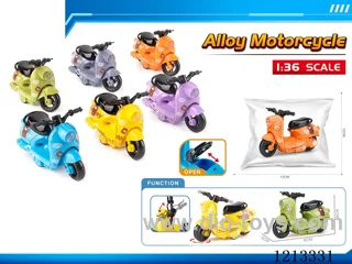 1:36 Alloy Motorcycle - Turtle - pull back