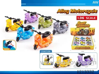 1:36 Alloy Motorcycle - Turtle - pull back (12PCS)