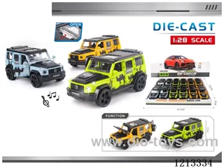 1:28 Alloy Vehicle Model - Big G Jungle Edition - W L/M 5-door - pull back (12PCS)（included 3*AG3）