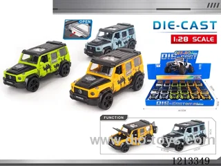 1:28 Alloy Cars-Big G-Jungle Edition-5-door-pull back (12PCS)