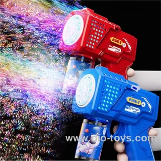 10-HOLE AUTOMATIC AIRPLANE BUBBLE GUN WITH NO MUSIC AND A BOTTLE OF BUBBLE WATER (4*AA WITHOUT ELECTRICITY) IN COLOR BOX