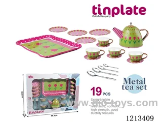 Tinplate teapot: tulips 19PCS